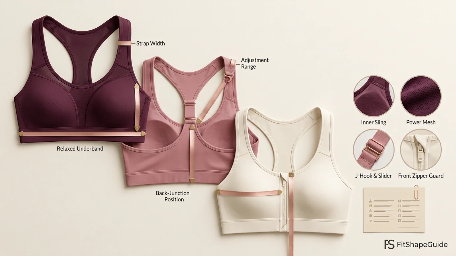 Online buying checks for a racerback sports bra for a large bust