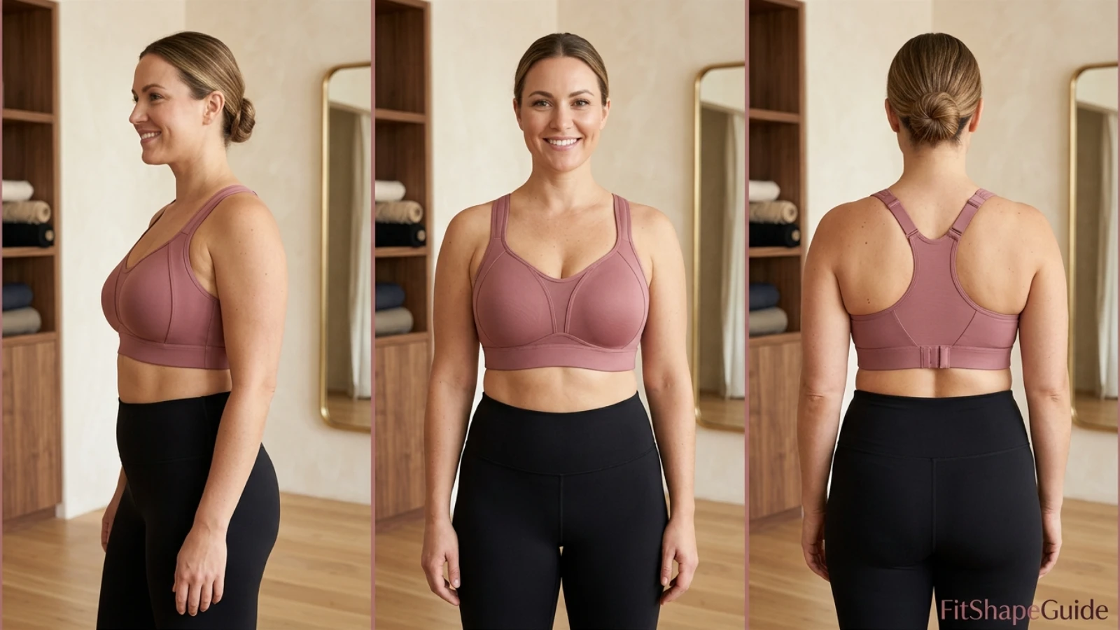 Support anatomy of a racerback sports bra for a large bust