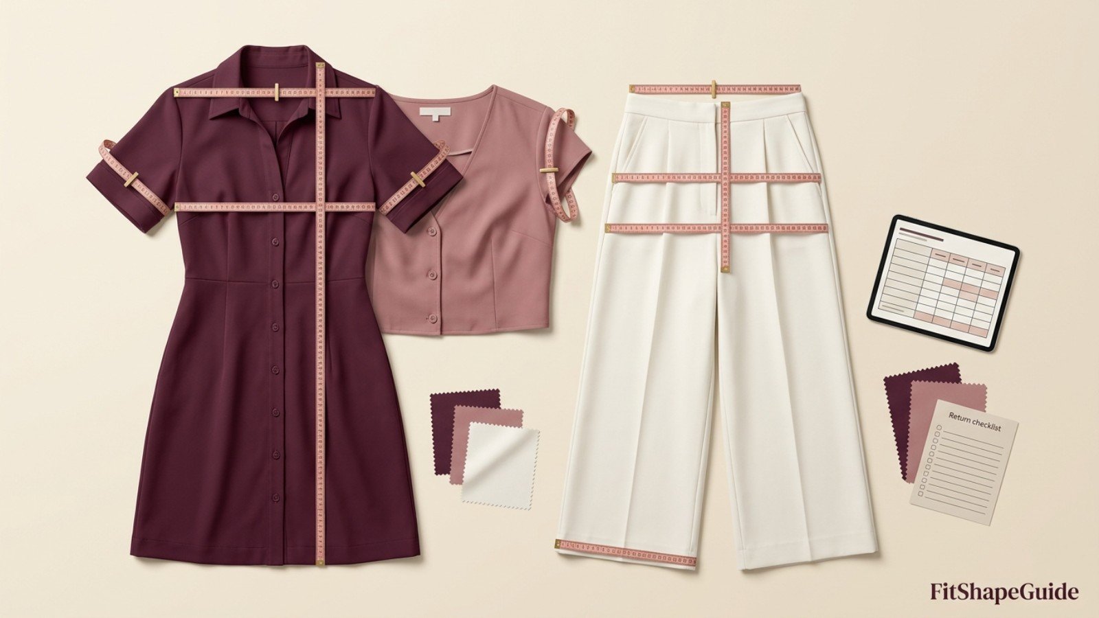 Online measurements for choosing resort wear for a large bust