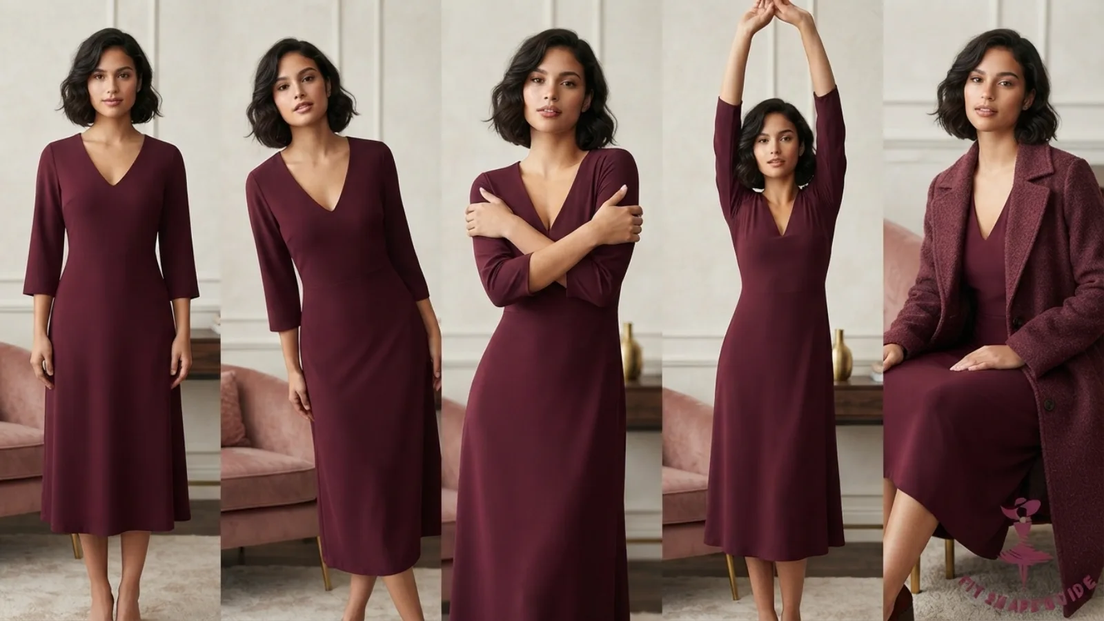 shirt dress movement and coverage test for a fuller bust