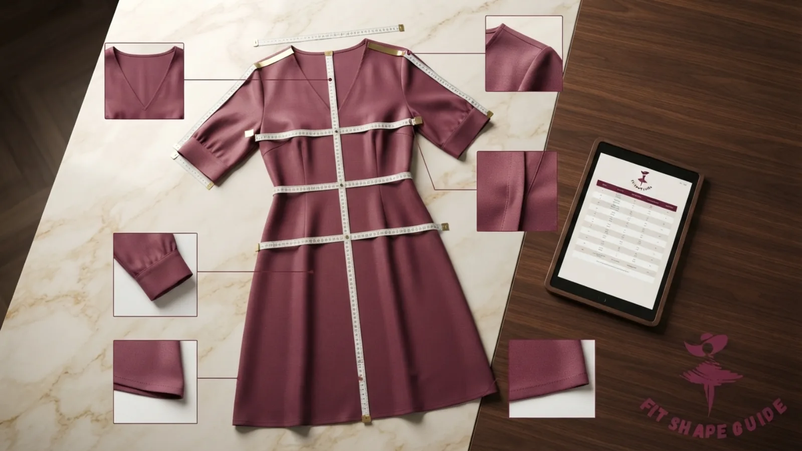 Online measurements for choosing a shirt dress for a large bust