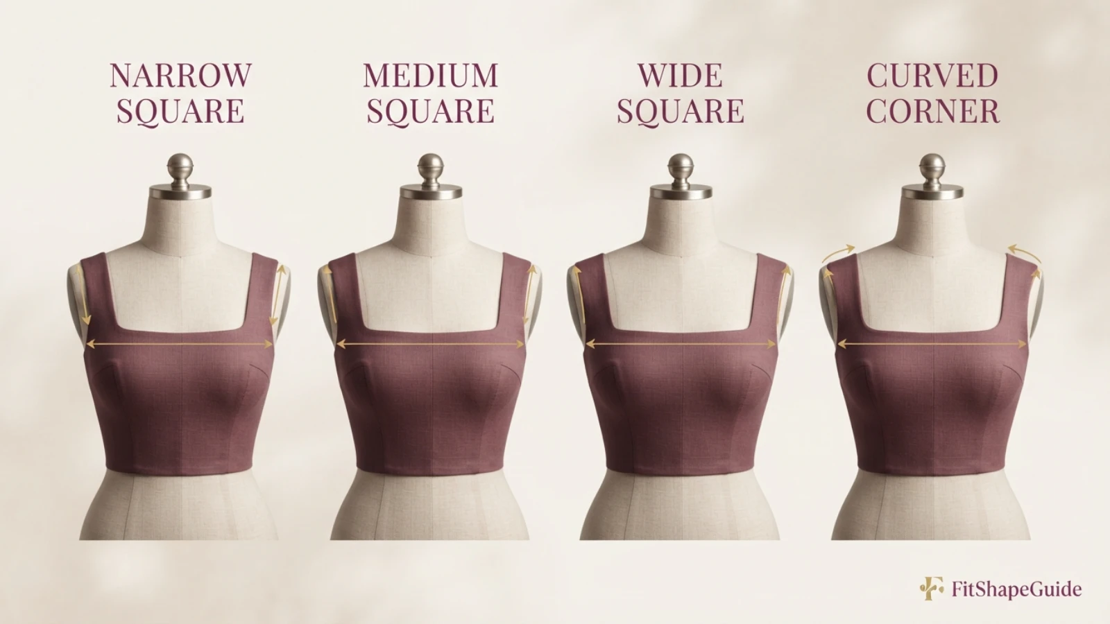 square-neck dress depth and width comparison for a large bust
