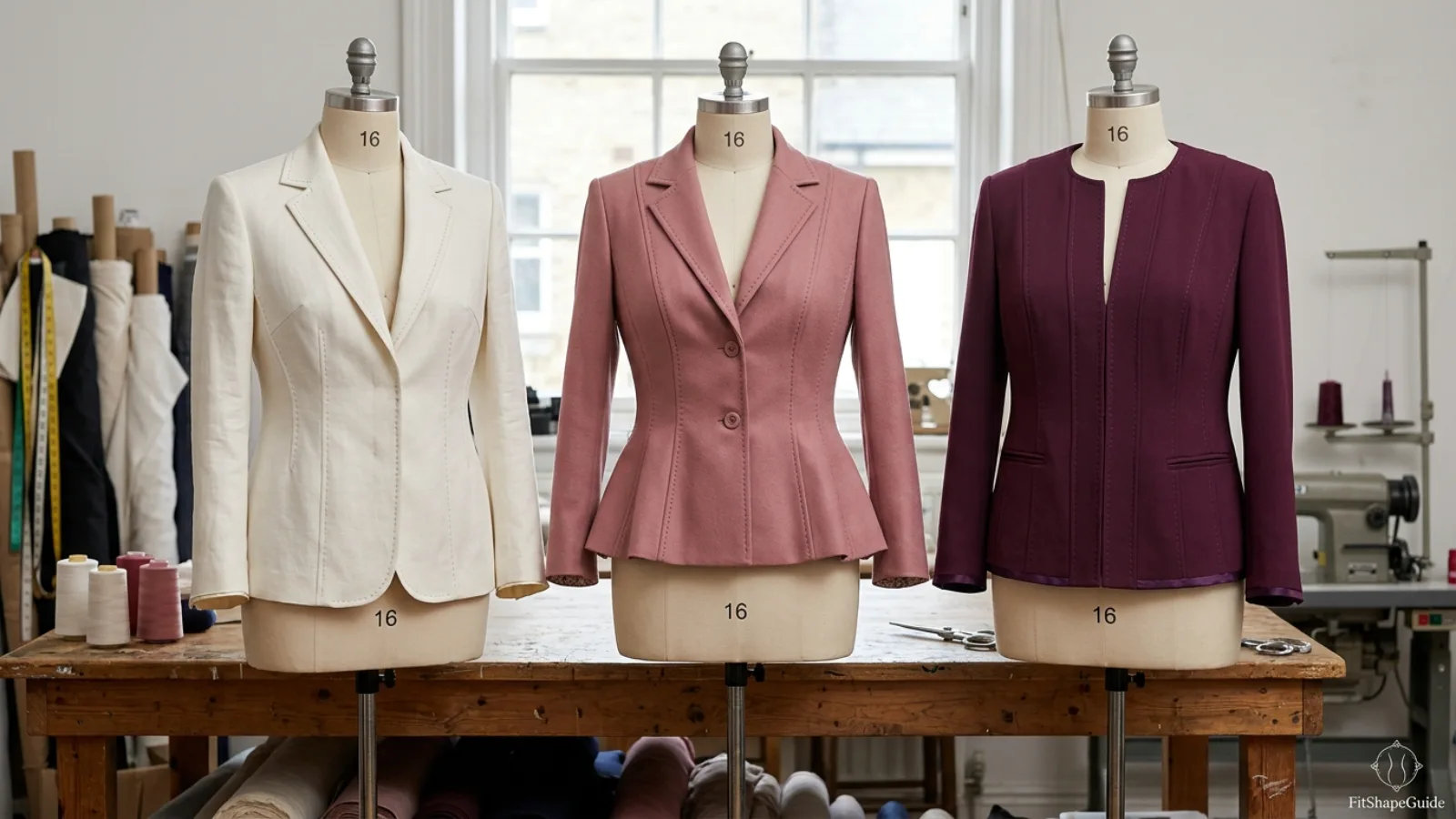 Best structured blazer-tops compared by darts princess seams and front length