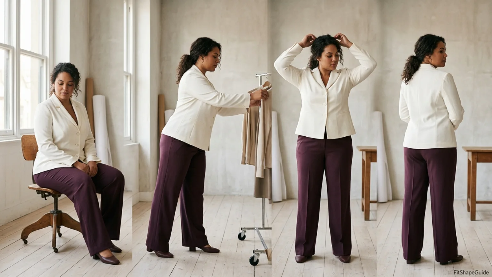 Best structured blazer-tops movement and seated fit test for a fuller bust