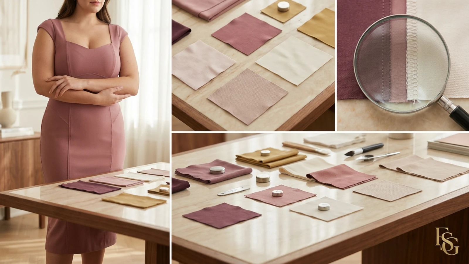 Fabric drape opacity and shape retention test for fuller-bust summer dresses
