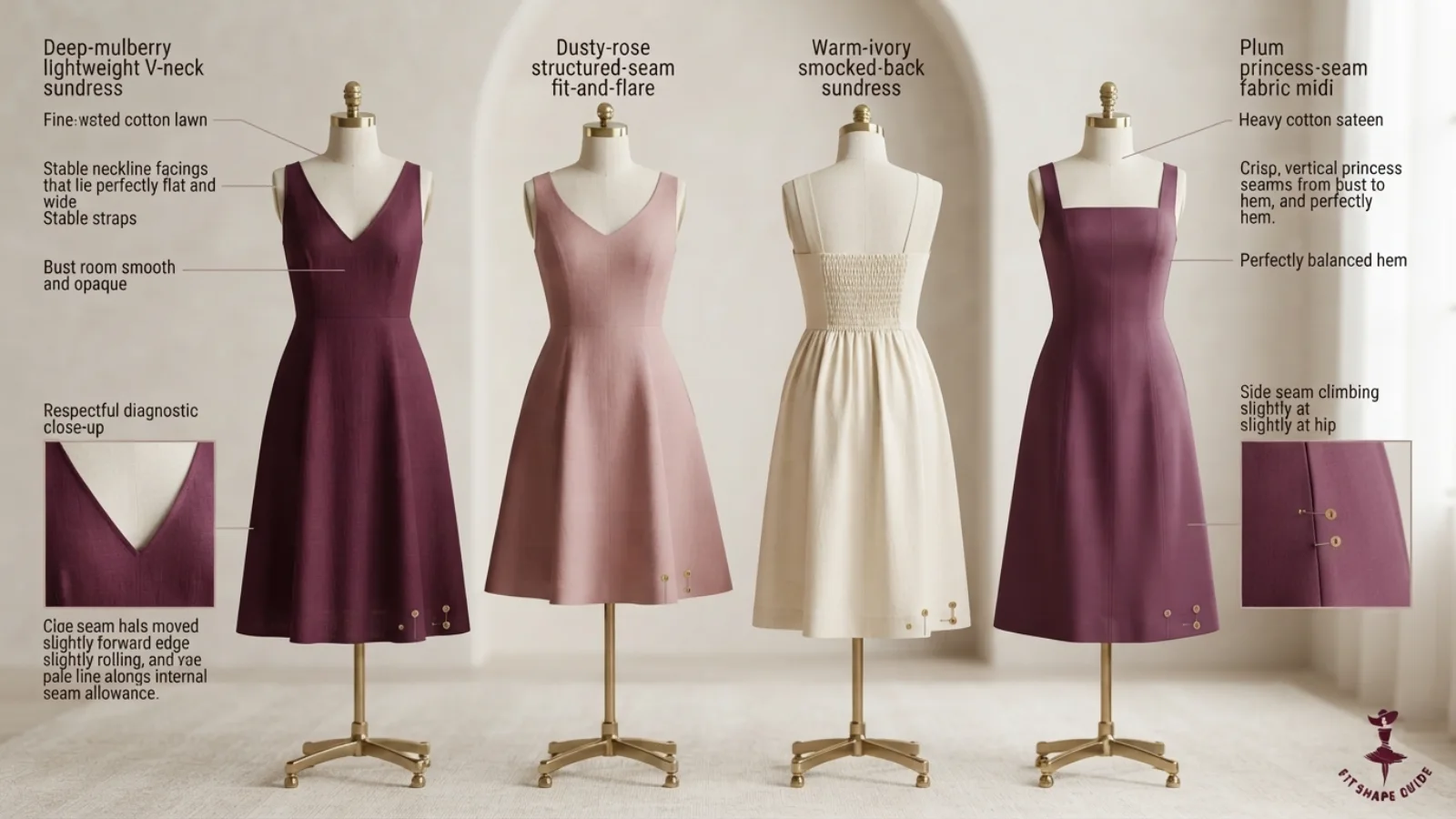 sundress bodice fit comparison for a large bust