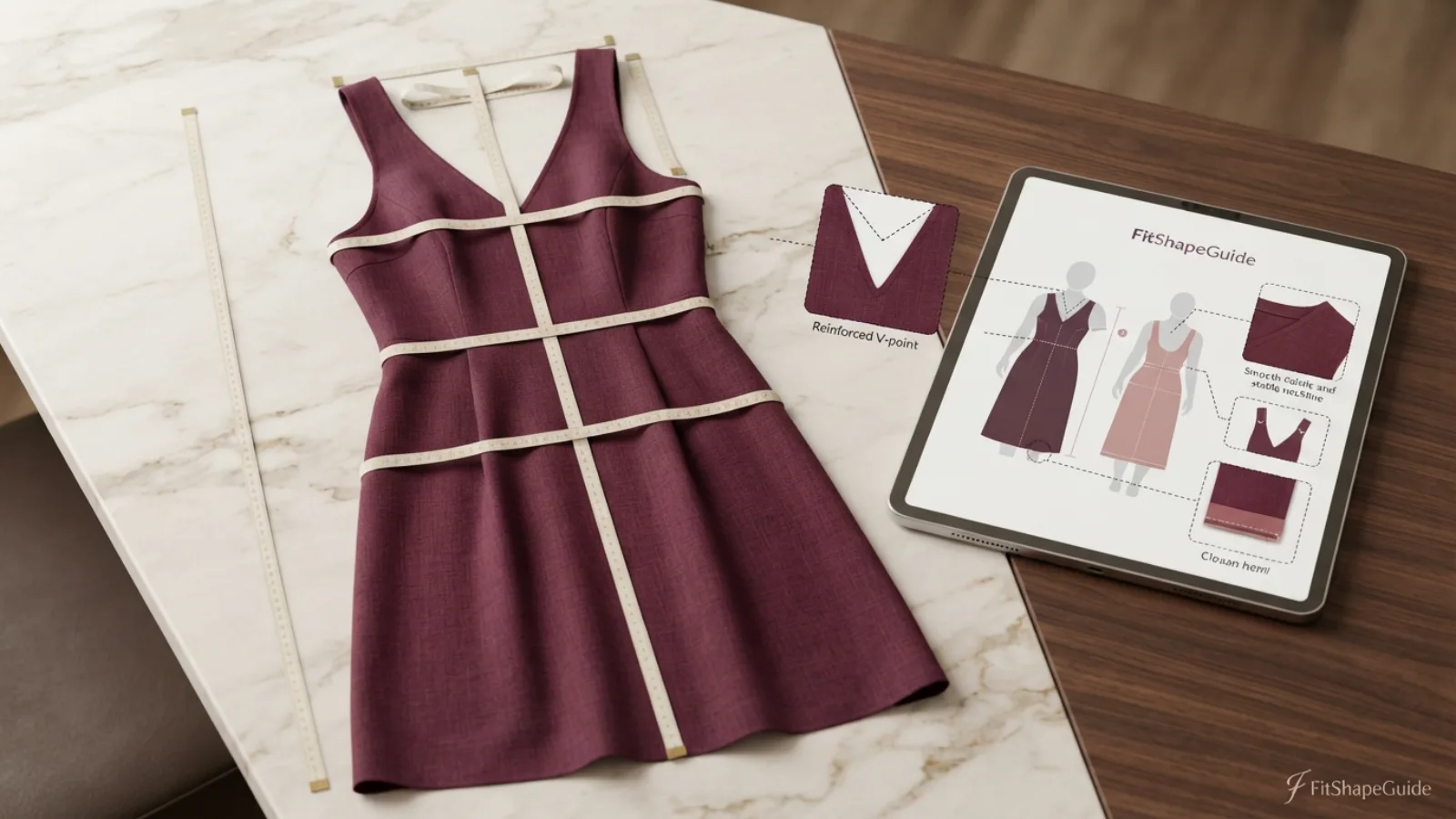 Online measurements for choosing a sundress for a large bust