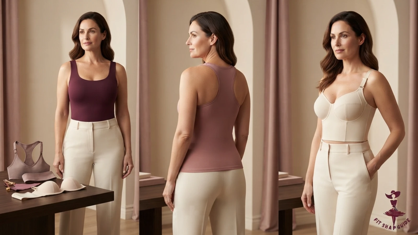 Best tank tops neckline, strap, armhole and bra coverage details for a large bust