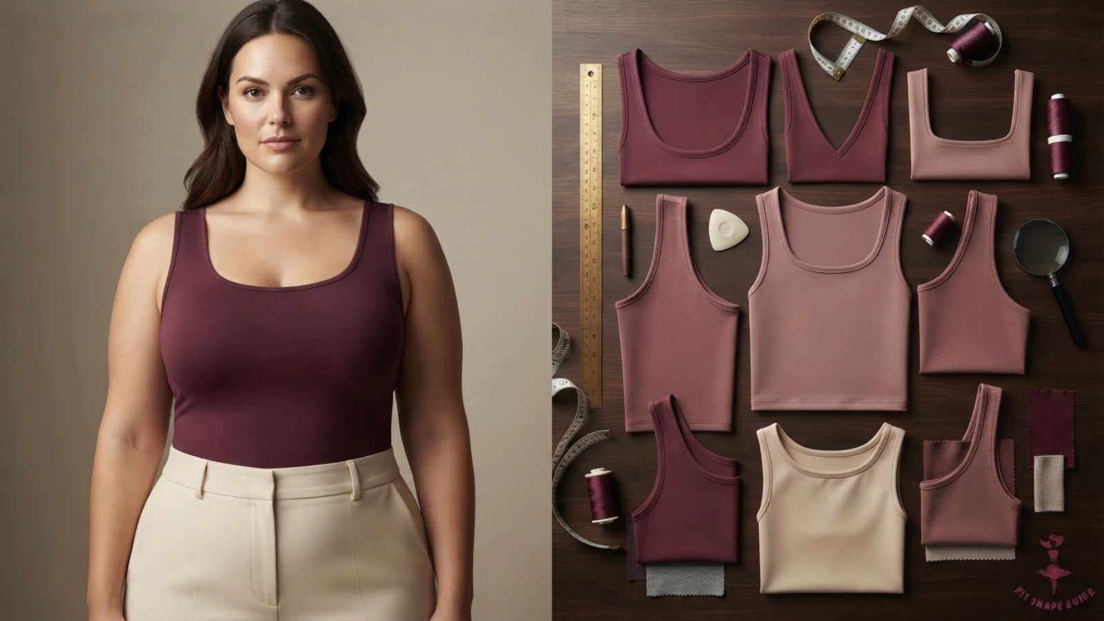 Tank top layering and outfit formulas for a large bust