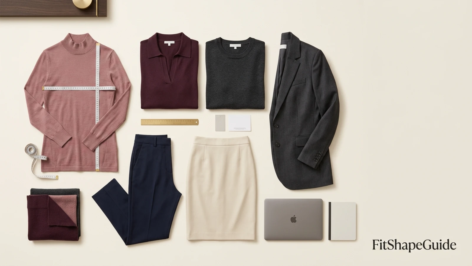 Turtleneck-alternative office capsule with mock, split and crew neck tops