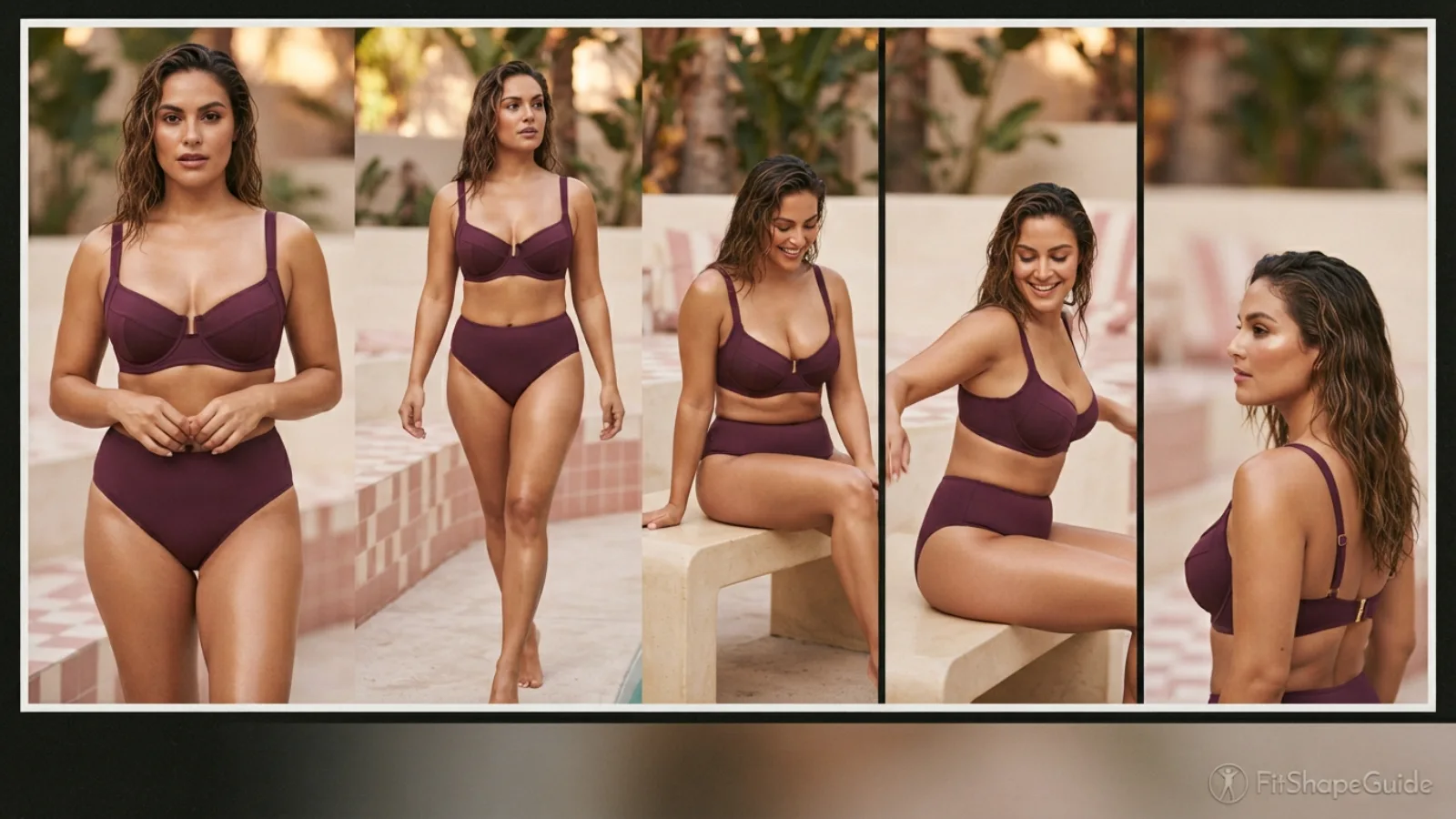 Underwire bikini top standing seated reaching walking and turning strap comfort test