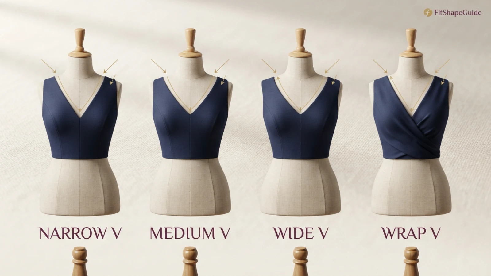 V-neck dress depth and width comparison for a large bust