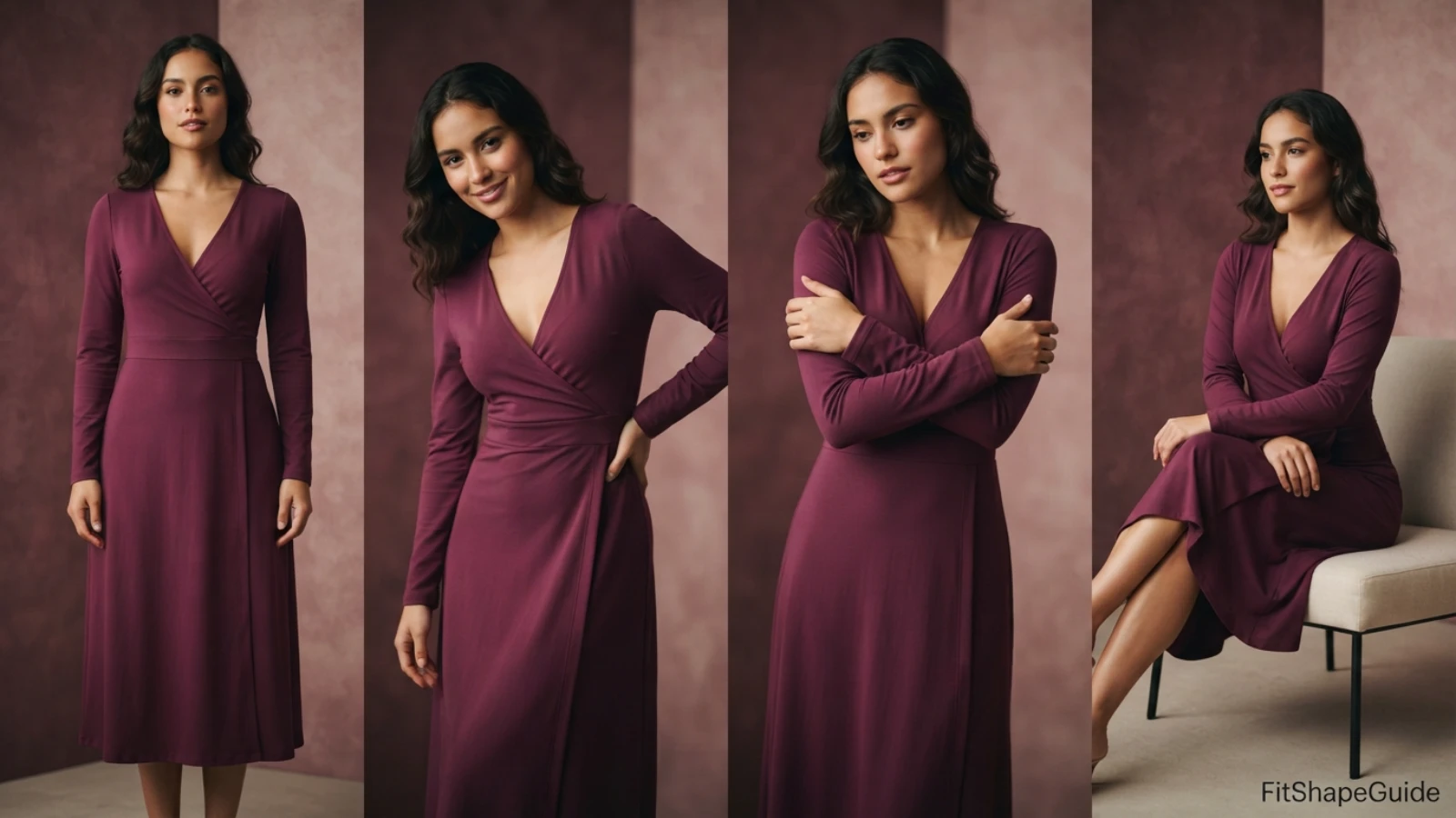 Movement tests for V-neck dresses on a fuller bust