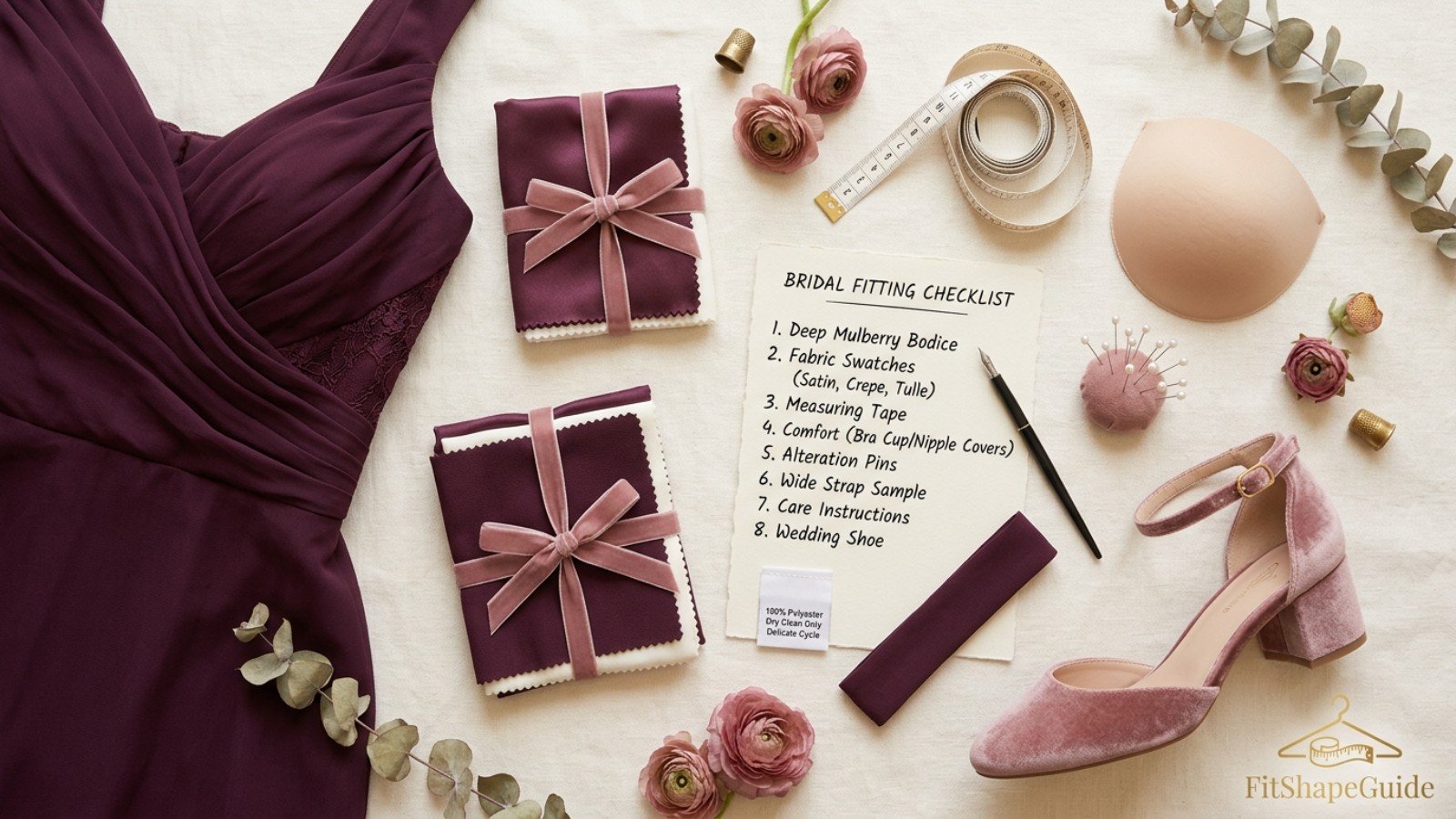 Wedding dress shopping checklist for fuller bust support and alterations