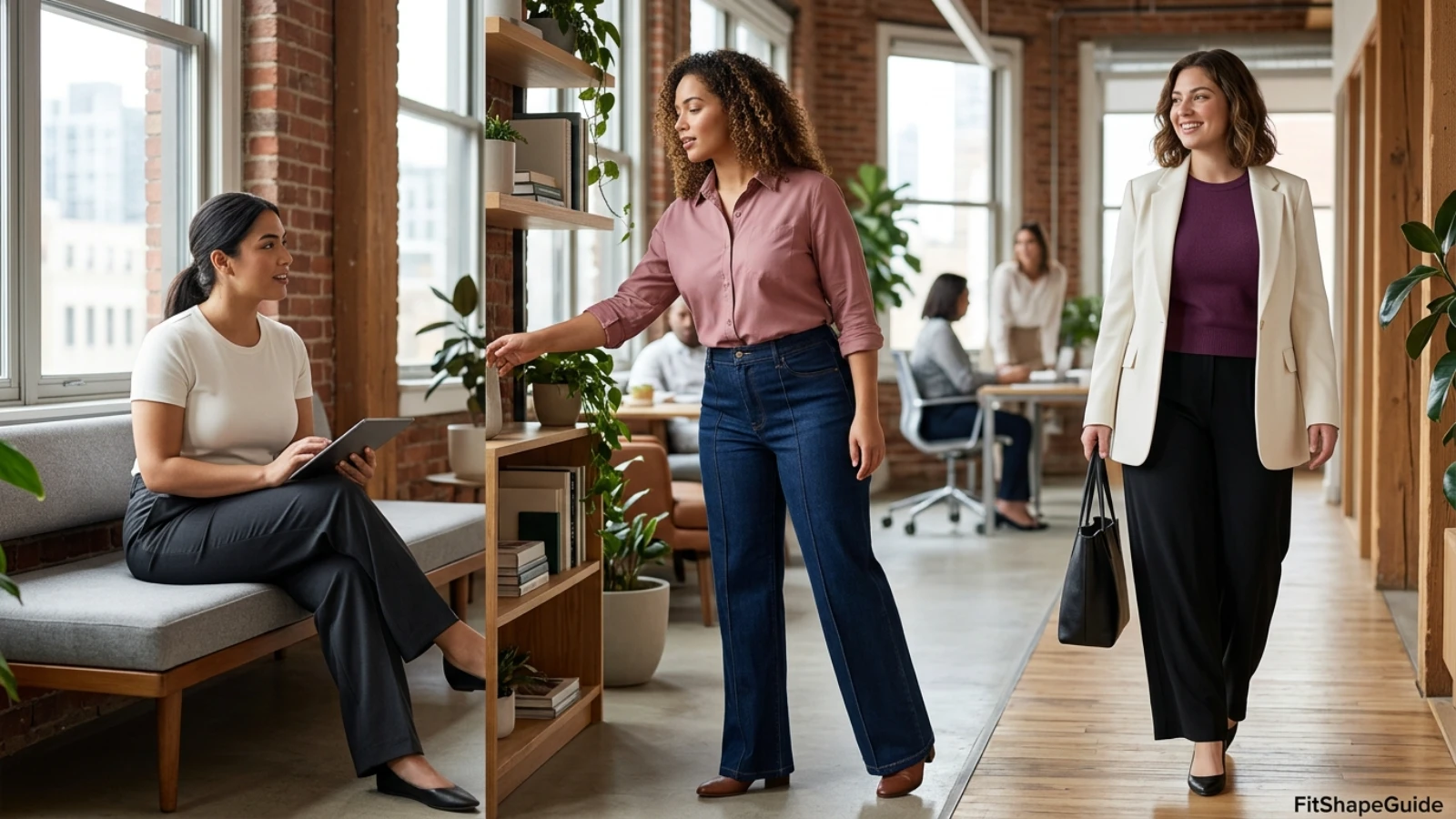 Wide-leg pants tested with tucked, waist-length and layered tops