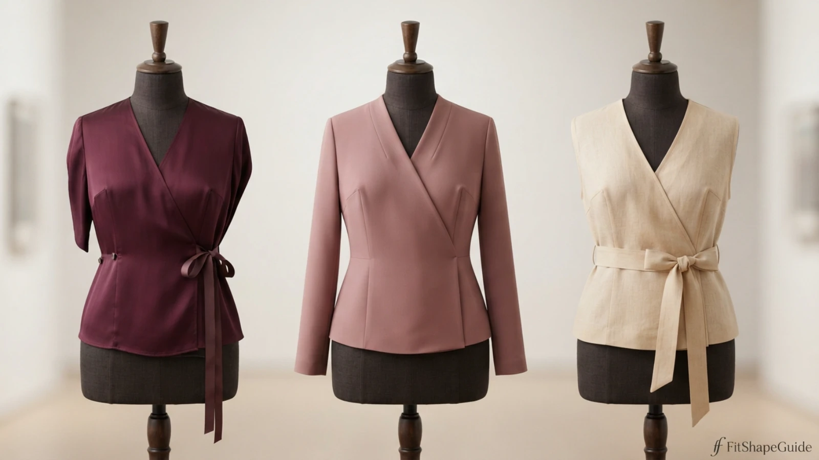 True faux and hybrid best wrap blouses compared for fuller bust fit