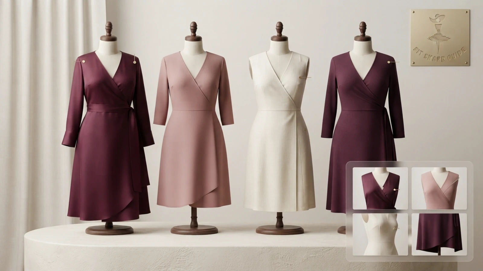 Wrap dress crossover fit comparison for a large bust