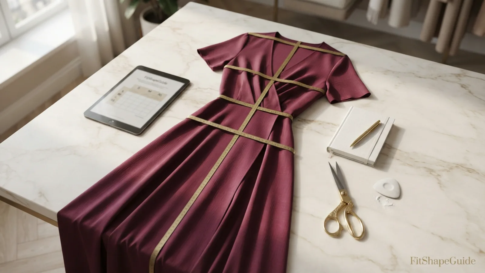 Online measurements for choosing a wrap maxi dress for a large bust