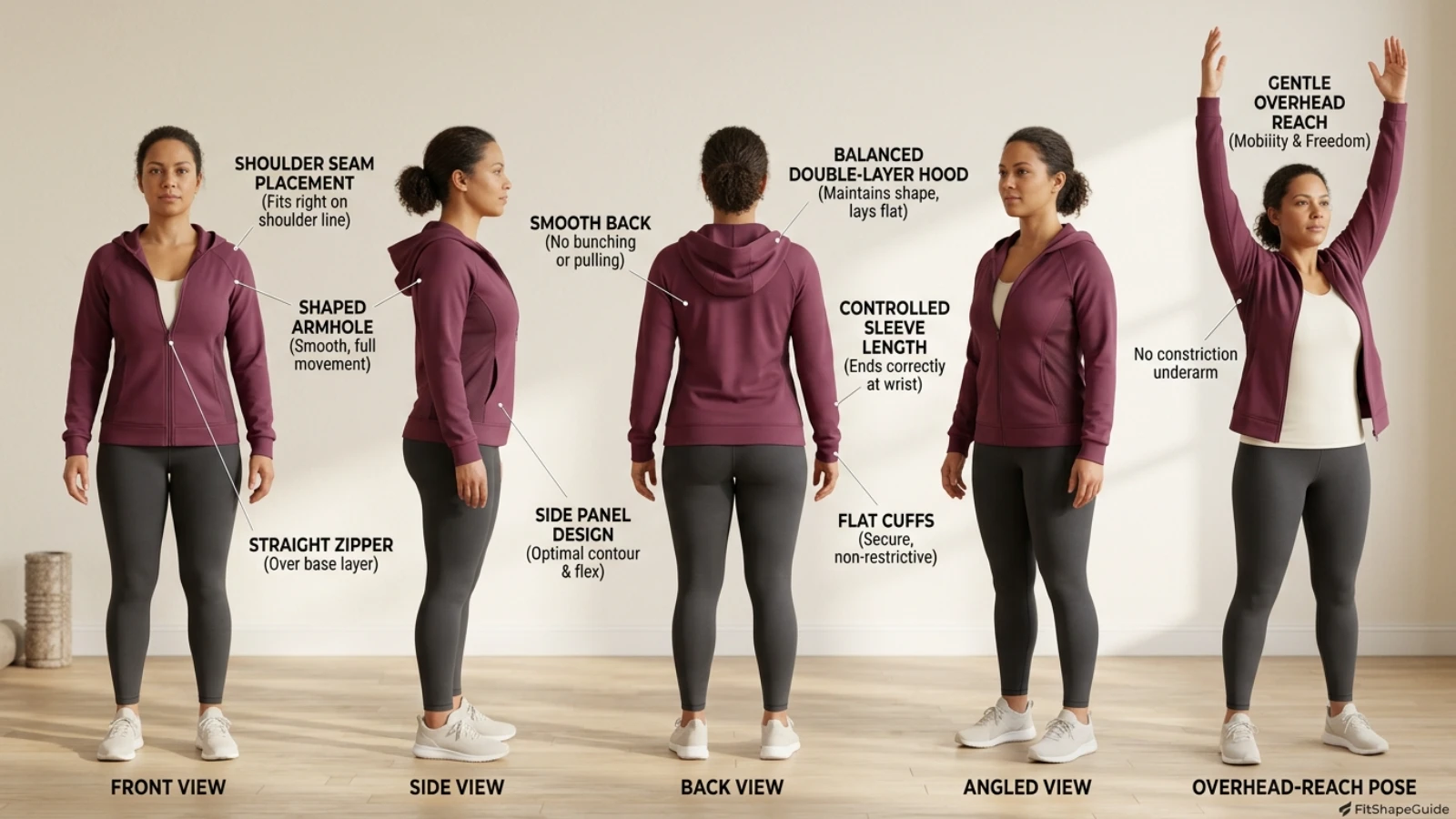 Zip-up hoodie layering tests for gym walking running and travel
