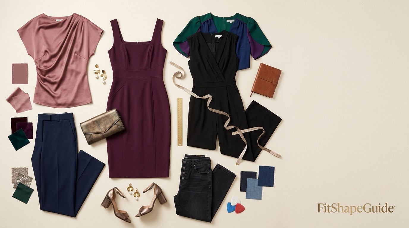 Birthday party outfit shopping check with bust, neckline, waist and garment measurements