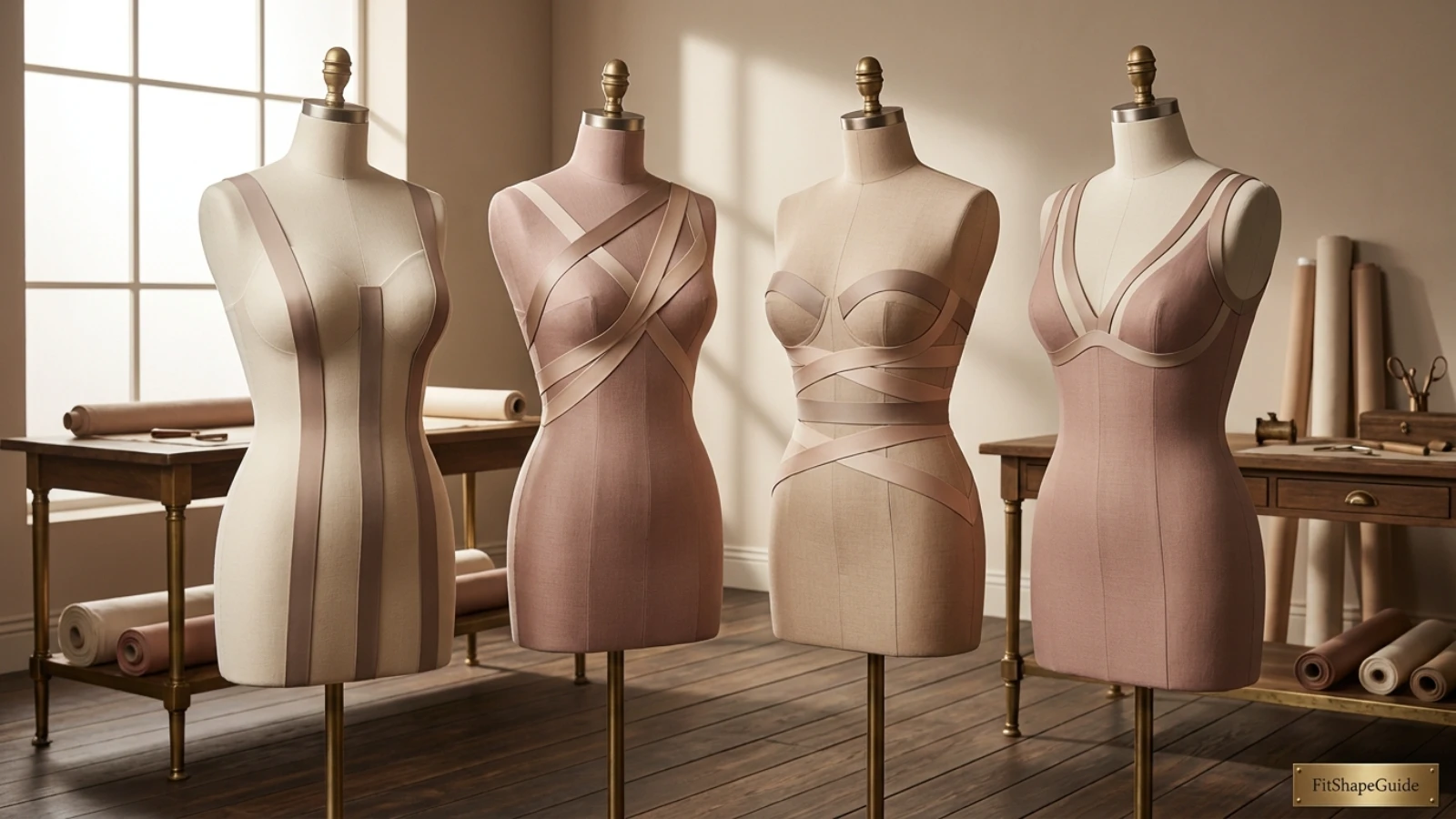 Breast tape strip direction, anchors and layering principles for a fuller bust