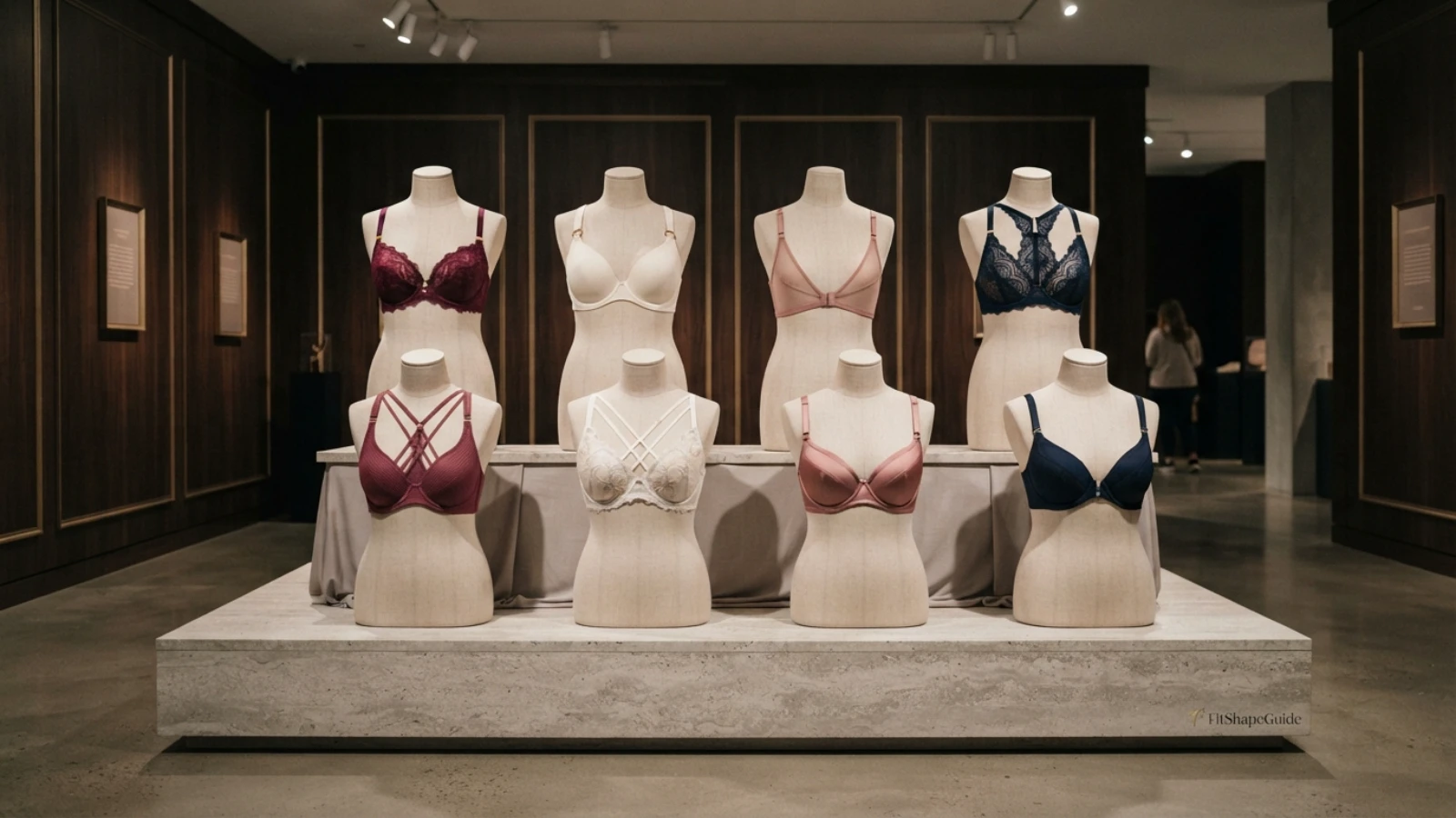 Eight solutions for slipping bra straps including centered straps, tow-backs, J-hooks and racerbacks