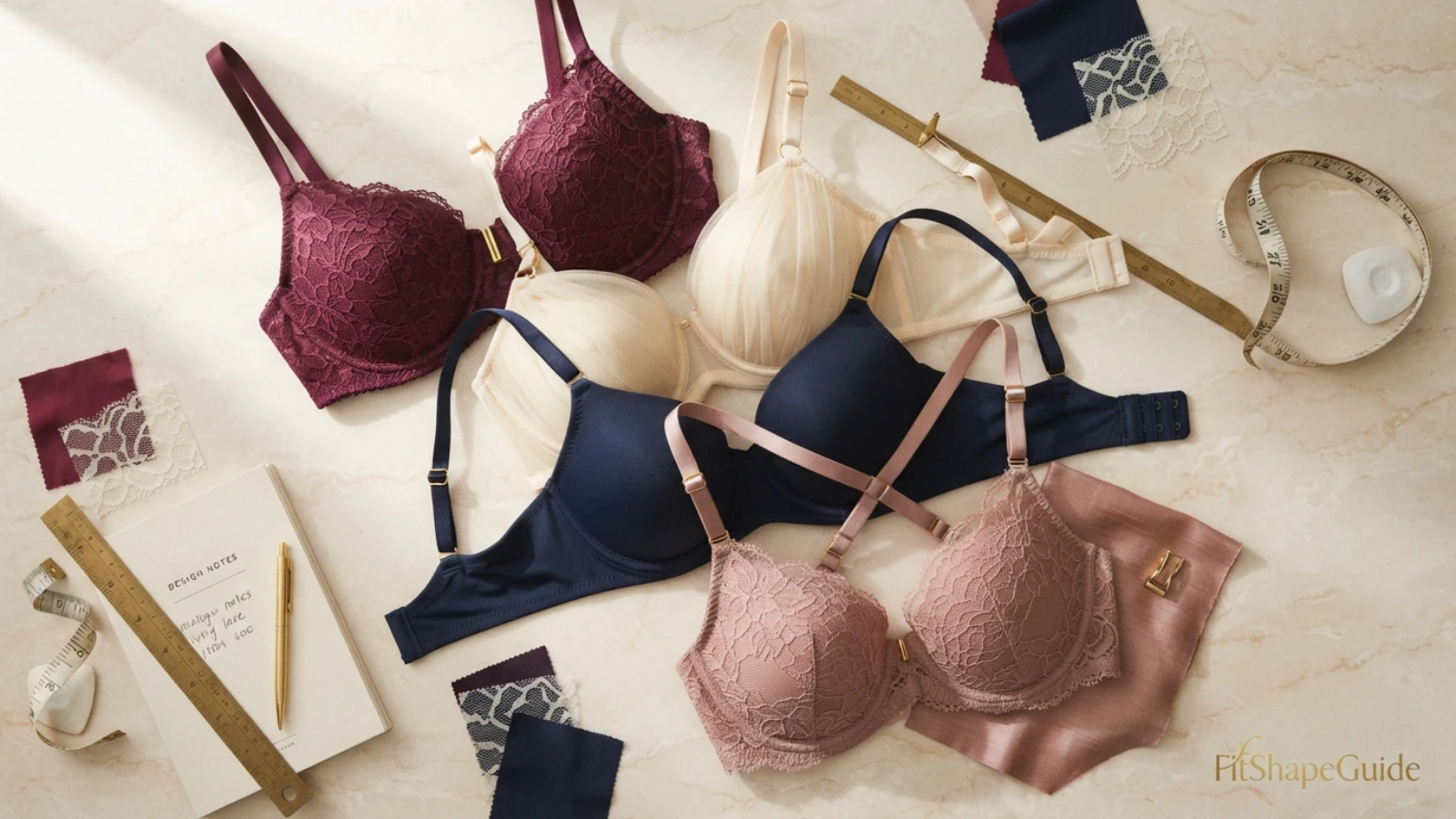 Bra strap slipping shopping checklist with centered straps, tow-back, J-hook and adjusters
