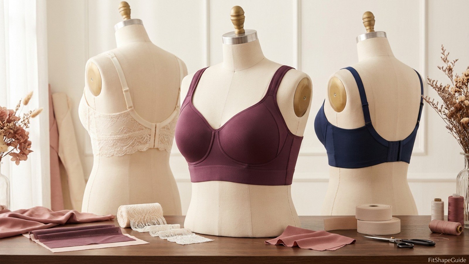 Supportive wireless, longline and side-sling bralettes for a large bust
