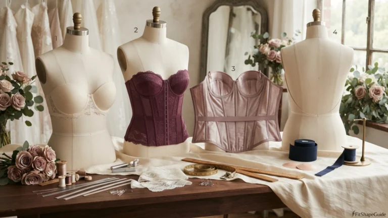 Low-back bra, bridal bustier, sewn-in cups and tape solutions for backless wedding dresses