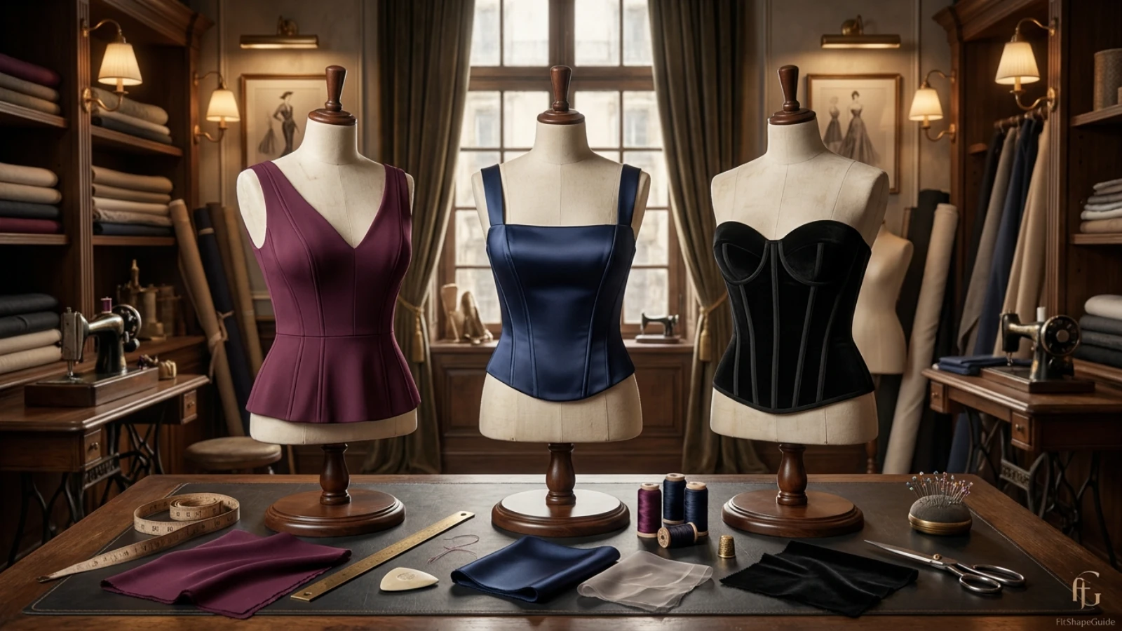 Gala gown bust seams, neckline, boning and waist construction for a large bust