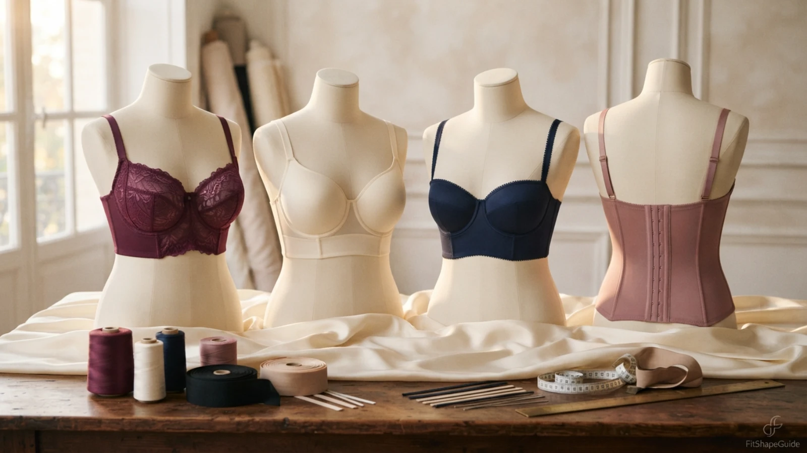 Underwire, wireless, balconette and corset-style long-line bras for a large bust