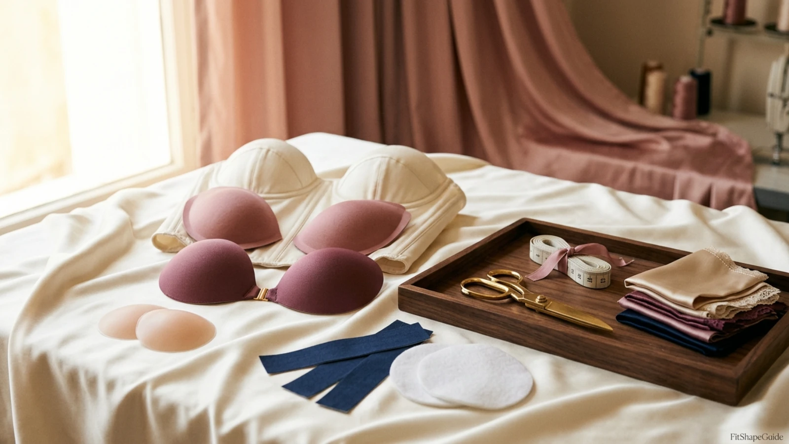 Nipple covers, adhesive cups, bra inserts and breast tape alternatives for a large bust