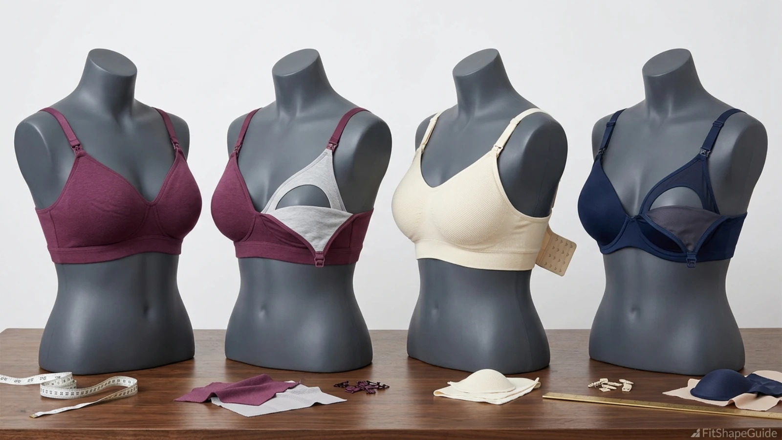 Nursing bra cup depth, inner sling, wide band and drop-down cup construction for a large bust
