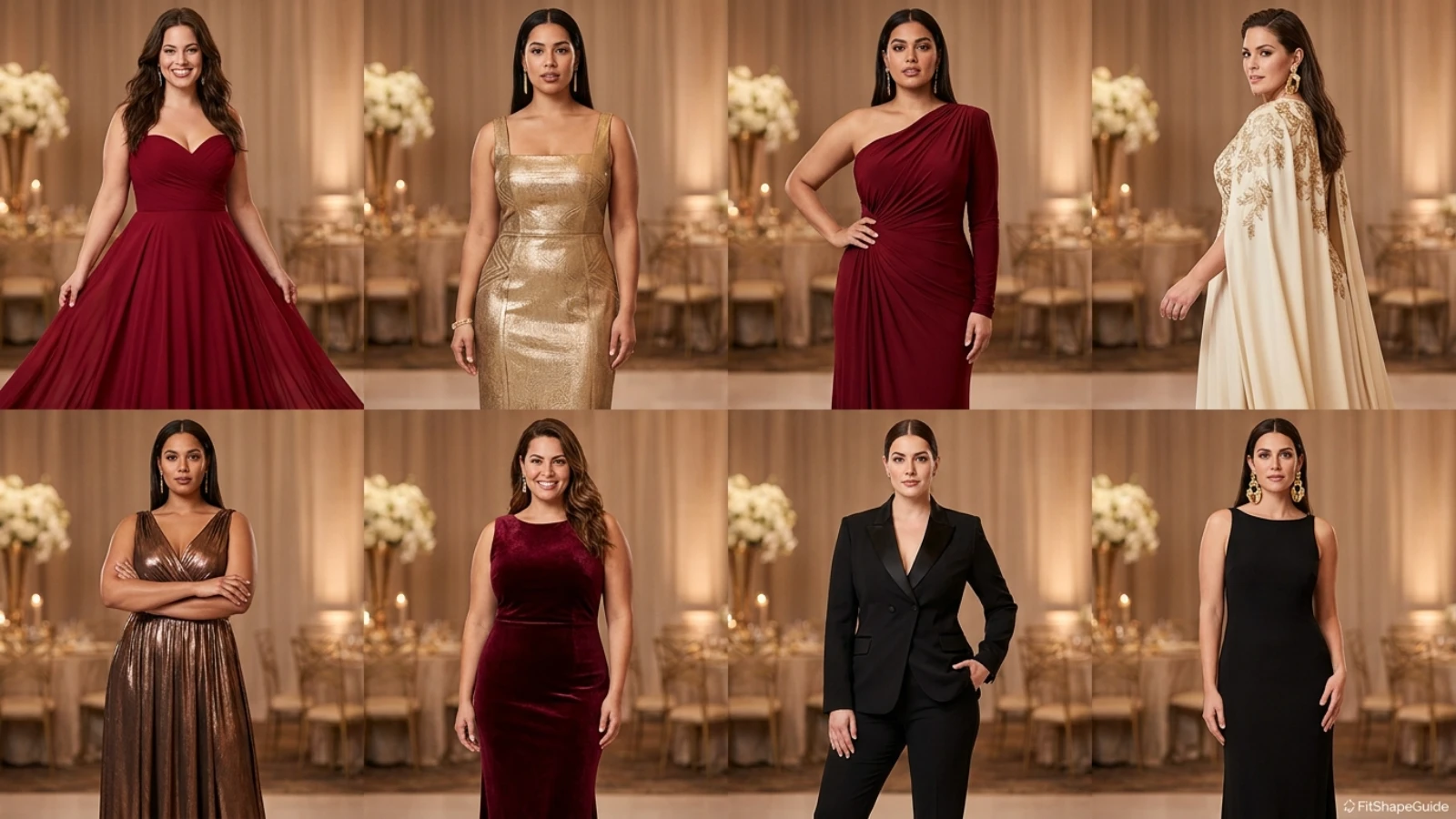 Eight red carpet-inspired formal looks for a large bust