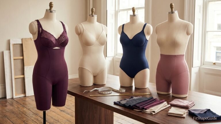 Open-bust, built-in support and high-waist shapewear options for a large bust