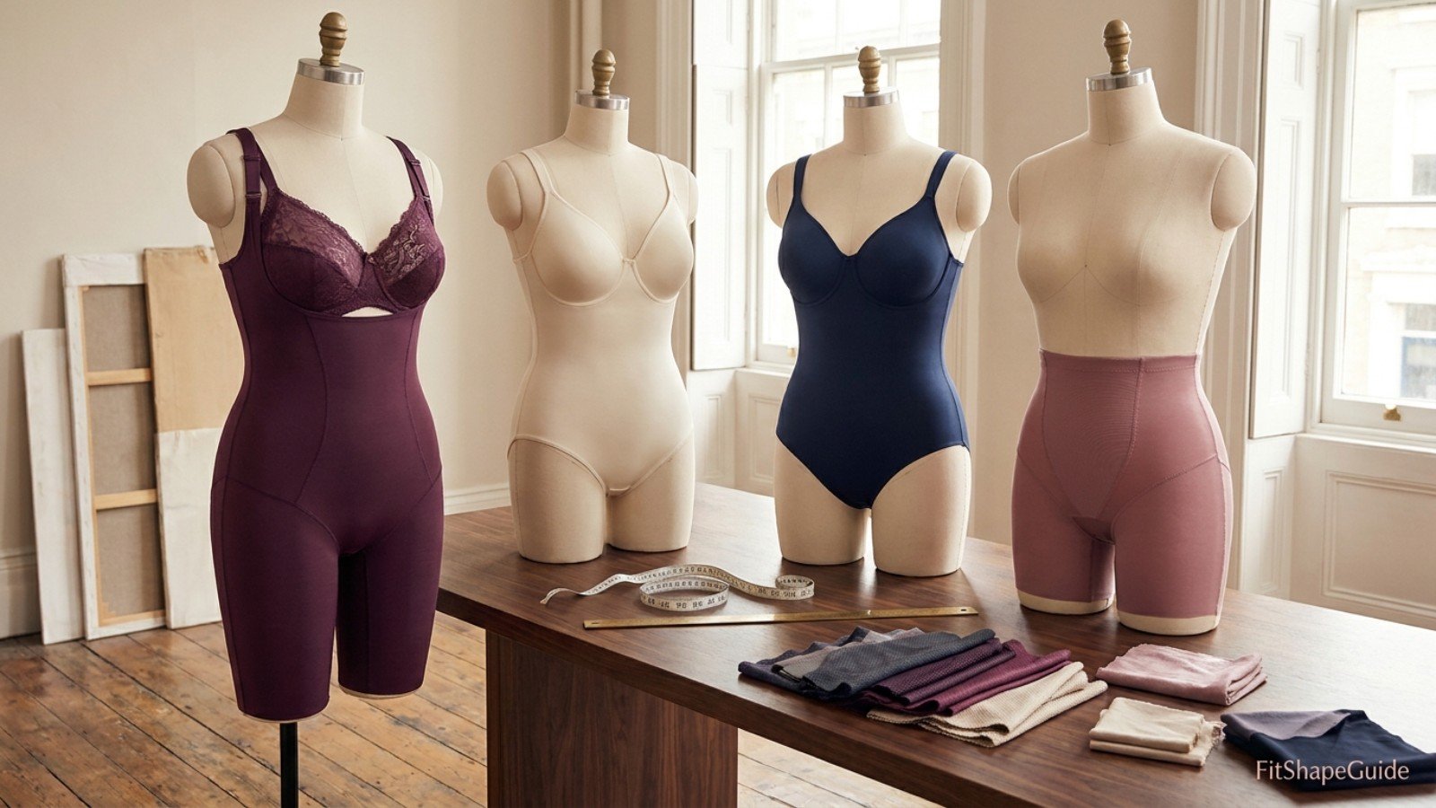 Open-bust, built-in support and high-waist shapewear options for a large bust